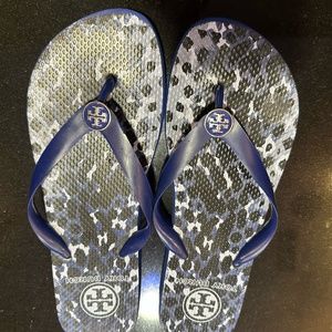 TORY BURCH BLUE FLIP FLOPS